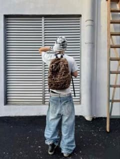 y2k ヒョウ柄ファー バックパック archive swag 00s 平成のサムネイル