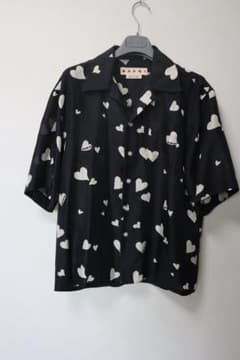 MARNI マルニ 23AW ハート シルク オープンカラー シャツ マルニ 