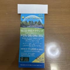第63回中日クラウンズチケット　前売り通し券名古屋ゴルフ倶楽部和合コースのサムネイル