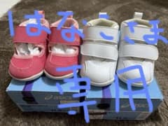 はなこ様専用　キッズasics 11.5cm 白　ピンクのサムネイル