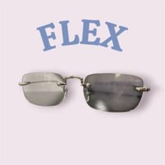 リムレス■サングラス■Y2K■調光レンズ■クリア↔グレー■未使用品■⑳ FLEXリムレス サングラス グレーレンズ シルバーフレーム Y2K