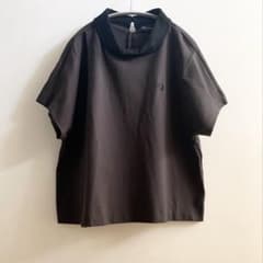 FRED PERRY バイカラーワイドジャージートップス M ダークブラウン×黒のサムネイル