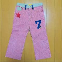 【ちーすけさま専用】ミキハウス★ダブルB ヒッコリー デニムパンツ 2点のサムネイル
