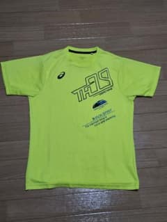 ASICS 蛍光イエロー ランニングTシャツ Mサイズ - メルカリ