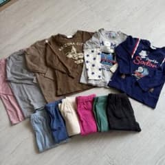 キッズ秋服　12点セット 100cm 男の子　まとめ売り　保育園着のサムネイル
