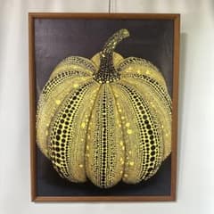 超メルカリ市協賛商品　草間彌生風絵画　かぼちゃア-ト 美術品　インテリア風水