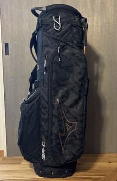 ミズノ キャディバッグ スタンド式 黒迷彩柄 - メルカリ