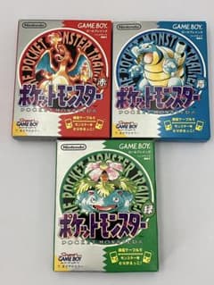 美品 ポケットモンスター 赤 緑 青 ゲームボーイソフト GB レトロ