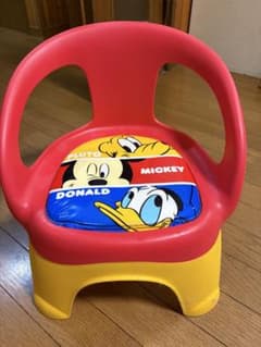 미품 MICKEY MOUSE 미키 마우스 얼 체어 ◆쿠션 피리 포함