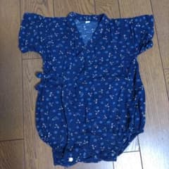 甚平 紺色 トンボ柄 サイズ70⚠️プロフご覧下さいのサムネイル