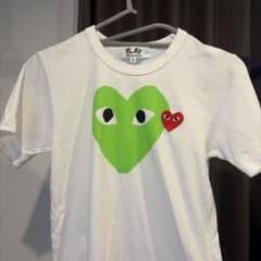 プレイ コムデギャルソン Tシャツ 白 S ハートロゴ 正規品のサムネイル