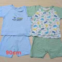 パジャマ まとめ売り夏服 男の子 保育園用 お昼寝 90cm 半袖 半パンのサムネイル