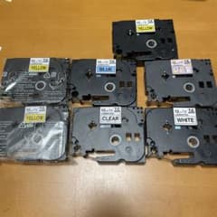 ピータッチTZ ラミネートテープセット（イエロー・ブルー・クリア・ホワイト）のサムネイル