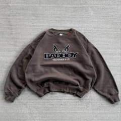 00s bad boy 刺繍 y2k 短丈　スウェット　fubu stussy