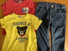 Thumbnail of 80サイズ　DOUBLE.B Tシャツとミキハウス デニムパンツ セット