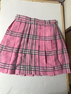 プリーツスカート チェックスカート 制服スカート ピンクのサムネイル