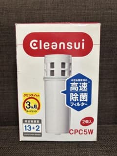 【新品　※外箱凹みあり】Cleansui CPC5W 浄水器カートリッジ 2個入のサムネイル