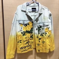 Desigual デニムジャケット 花柄 イエローのサムネイル