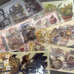 【新品・未開封】 7種セット PET シール アンティーク レトロ コラージュのサムネイル