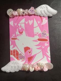 手描きイラスト キャンバス アート 一点物 地雷系 萌え絵 色紙のサムネイル