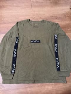 RVCA ルーカ ロンT 長袖 カーキ ロゴプリント オーバーサイズ 美品のサムネイル