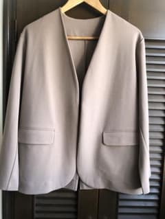 Alma Designノーカラージャケット M ベージュのサムネイル