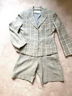 erreunoチェック柄 ジャケット ショートパンツ セットアップ　イタリア製のサムネイル