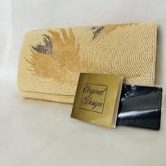 美品 総ビーズバッグ ビーズ刺繍 クラッチバッグ 昭和レトロ 和装