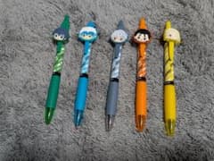 カラフルキャラクターボールペン5本セットのサムネイル