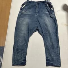 星柄切り替え デニム サルエルパンツのサムネイル