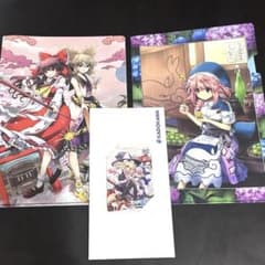 東方Project 東方酔蝶華 特典クリアファイル 使用済みQUOカード セット