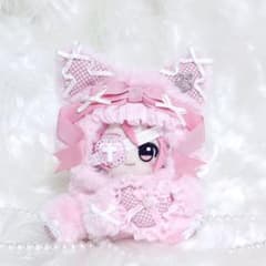 おすわりぬい服 ぬいふく ちびぐるみ きぐるみ ねこ 推し活 ピンク 白
