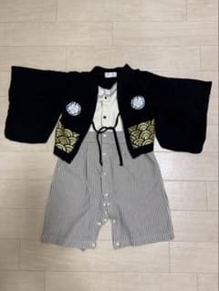 ベビー 袴 ロンパース 黒 80cmのサムネイル