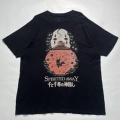 천과 치히로의 은폐 지브리 무비 T XL 블랙 애니메이션 T 카오나시 ○8869