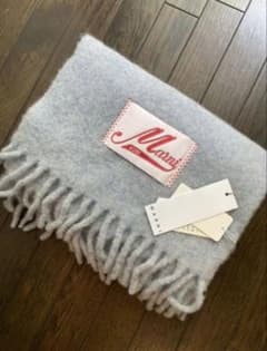 美品 タグつき MARNI ブラッシュドアルパカ マフラー ブルー マルニ