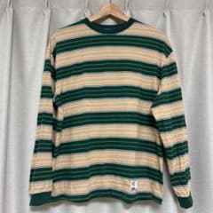 AVIREX Belle ボーダー 長袖Tシャツ グリーン×ベージュのサムネイル