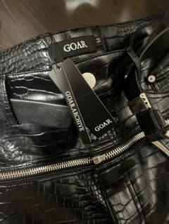 GOAR goar.archive クロコ ジッパーパンツ マットブラック - メルカリ