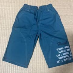 キッズ ハーフパンツ ブルー ロゴ入りのサムネイル
