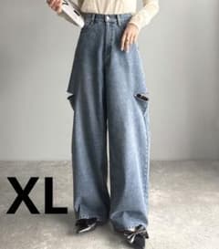 クラシカルエルフ　カジュアカットアウトカーブデニム　XL