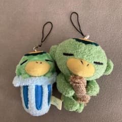 【平成レトロ】いまだにものごいかっぱ ぬいぐるみマスコット 2個セット③のサムネイル