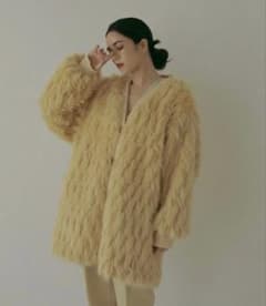 THINK FUR（シンクファー）】新品未使用エコファーカーディガン - メルカリ