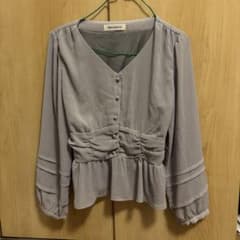 MISCH MASCH 長袖ブラウス 青系グレーのサムネイル
