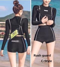 XL セパレート ラッシュガード  セット　レディース 水着　スポーツ　ビキニのサムネイル