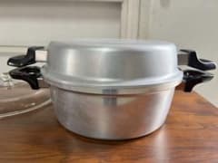 無水鍋 ムスイ DX 内径約25cm IH不可 両手鍋 アルミ製 - メルカリ