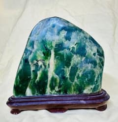 糸魚川産 青玉石・グリーン ユークレース 脆玉石 原石 天然石・鑑賞石