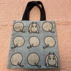 MOOMIN ☆ムーミン トートバッグ ライトブルー 綿100%のサムネイル