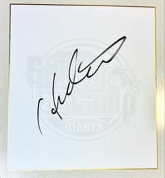 松井秀喜 直筆サイン色紙 プロ野球 MLB 読売ジャイアンツ 春季キャンプ