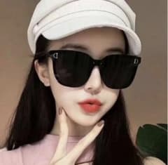 韓国版紫外線防止女子サングラス、丸顔、痩せて見えるサングラスのサムネイル