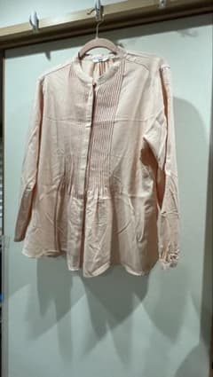 UNIQLO ピンタックブラウス 長袖 ピンク XLのサムネイル