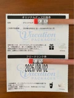 東京ディズニーリゾート バケーションパッケージ 引換券のサムネイル